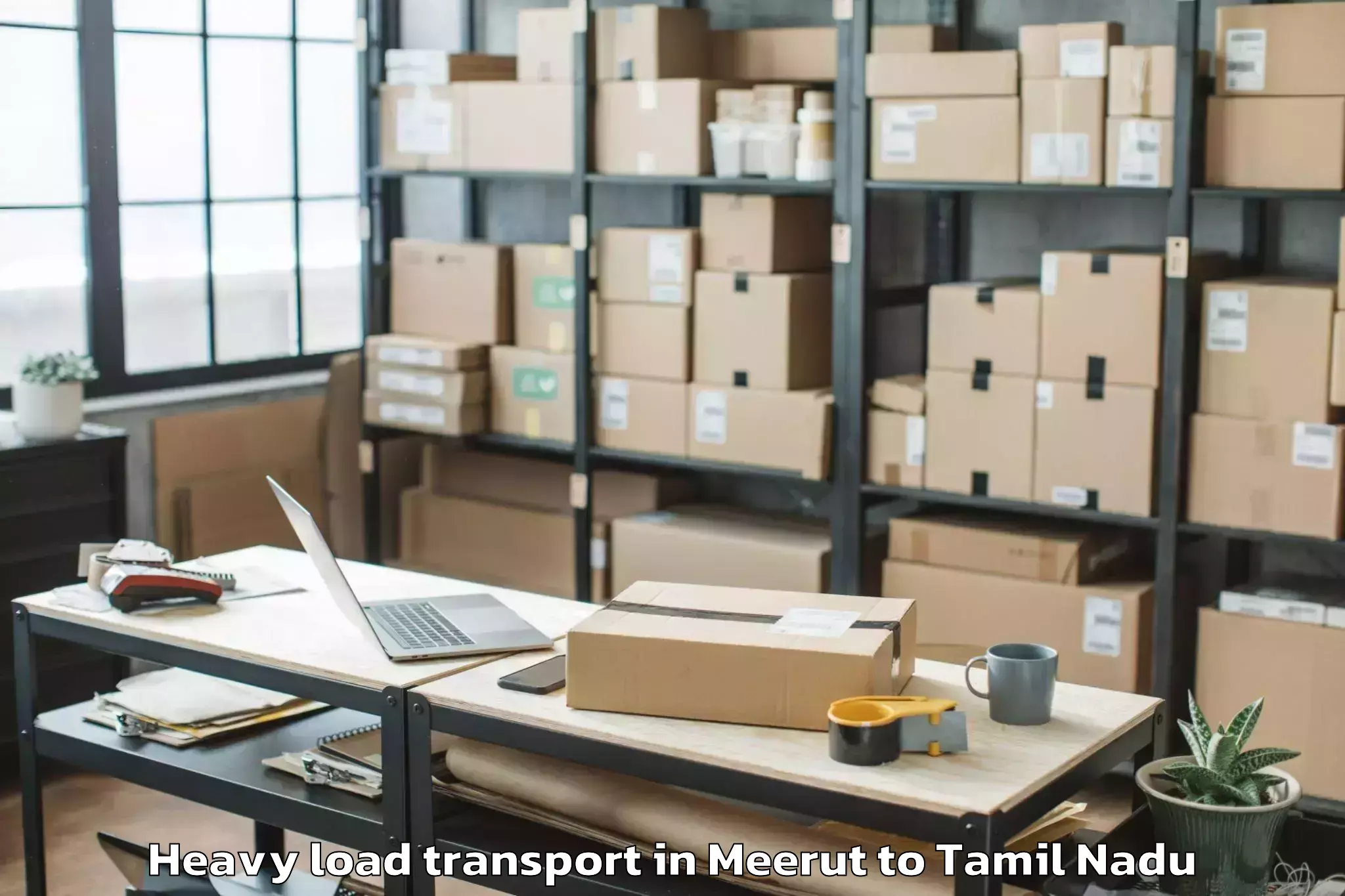 Reliable Meerut to Tamil University Thanjavur Heavy Load Transport